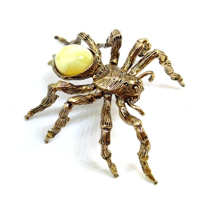 Фигурка из латуни Тарантул (белый) арт. 688-1