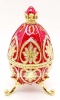 Яйцо Фаберже "Лилии" красное 11см арт. 6434671 