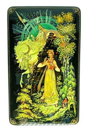 Шкатулка лаковая "Василиса Прекрасная" 12х20 см. арт. 8753322