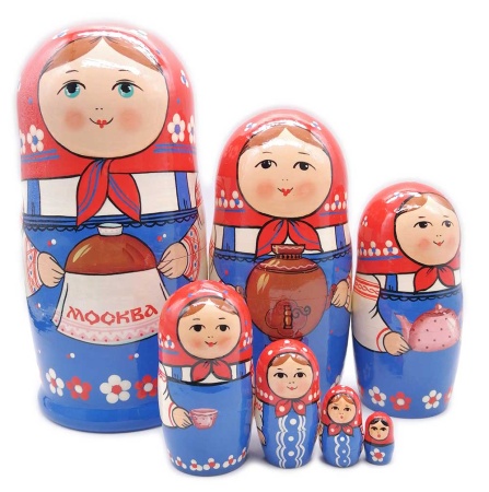 Матрешка Сергиево-посадская "Москва" 7 мест 18 см. арт. 8846211