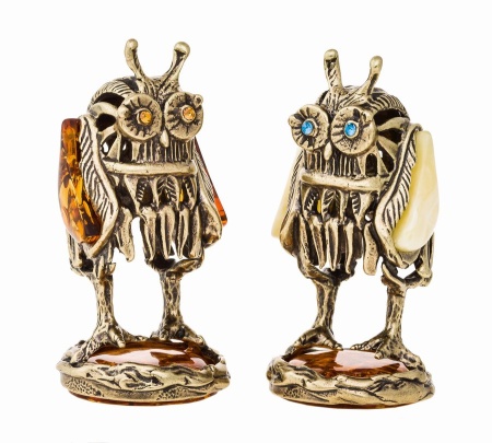 Фигурка из латуни Филин-трансформер 28х58 мм. арт. 517