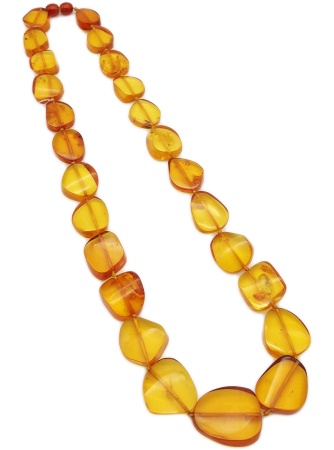 картинка Бусы из янтаря "Дольки" 50 см. арт. 5657893114 магазин Янтарь