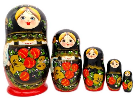 картинка Матрешка "Хохлома" 5 мест 18 см. арт. 987133 картинка Матрешка "Хохлома" 5 мест 18 см. арт. 987133
