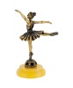 Фигурка из латуни с янтарем Балерина №4 50х75 мм. арт. 1326
