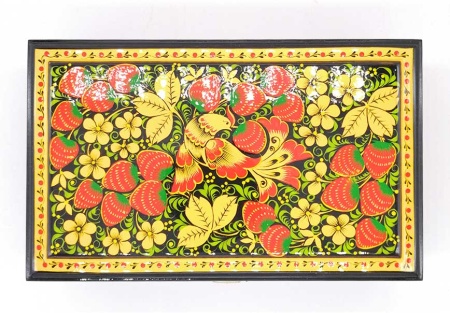 Шкатулка для украшений "Жар птица" хохлома 23x14x8 арт. 6523432