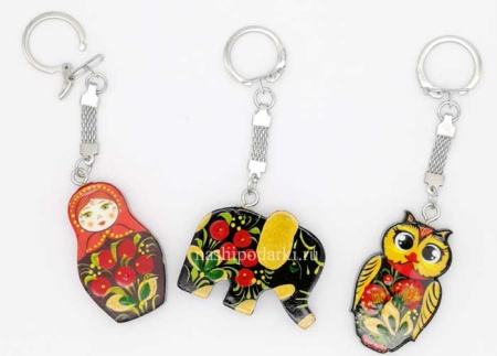 картинка Брелок деревянный Ермиловская игрушка 3х7см арт. 67953 магазин подарков