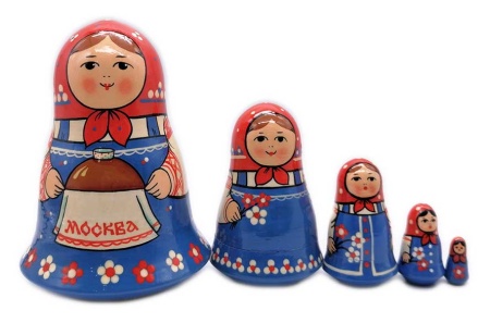 Матрешка Сергиево-посадская 5 мест 12 см. арт. 563298