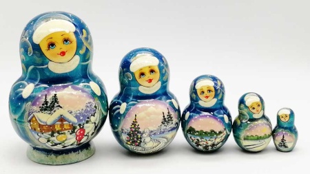 Матрешка "Зимушка" 12 см. арт. 86535