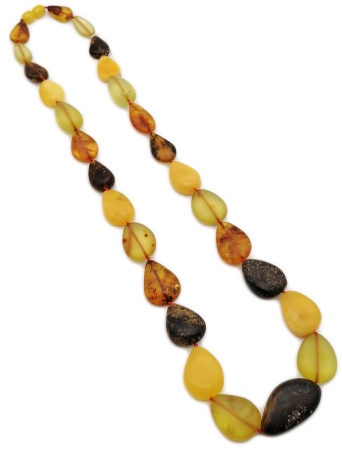 картинка Бусы из янтаря "Капли" 38гр. 60 см. арт. 78600394 магазин Янтарь