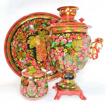 Самовар набор Хохлома 3 литра желудь арт. 994322 