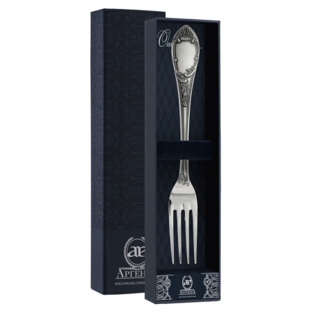 Серебряная столовая вилка "Престиж" с чернением Артикул: 151ВЛ01006, Ф2450101, магазин 