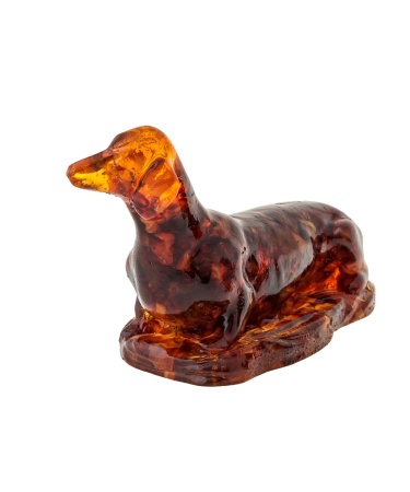 Собака Такса Янтарная 100х70 мм. арт. 1325