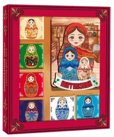 Шоколадный набор с магнитом "Три матрешки"  арт. Б11205