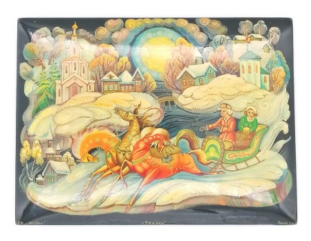 Шкатулка авторская "Тройка" 12х10 см. арт. 75547873
