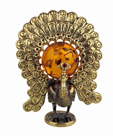 Птица Павлин красивый без подставки 43х61 мм. арт. 910.1