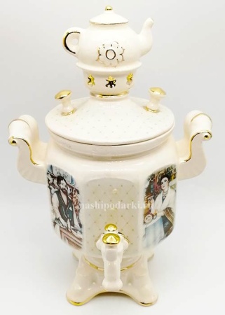 Самовар майолика чаепитие 23х14см арт. 986263 