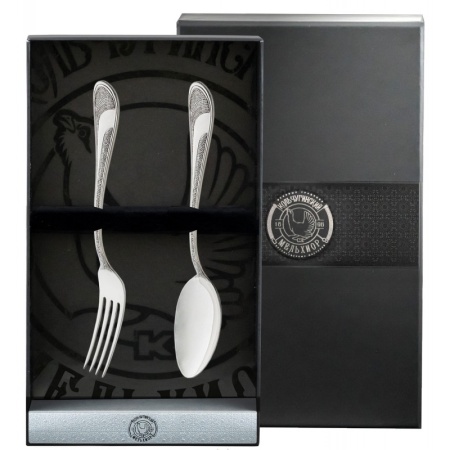 Столовый набор "Метелица" 2 предмета из мельхиора Артикул: КМ0500201 