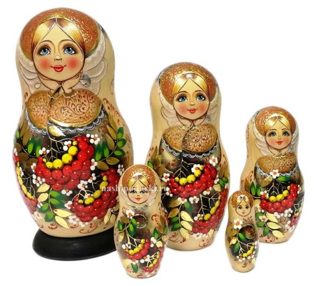 Матрешка Авторская 5 кукол19см арт. 341127