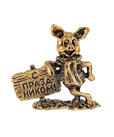 Поросенок Пятачок с праздником без подставки 30х30 мм. арт. 2074.1 Поросенок Пятачок с праздником без подставки 30х30 мм. арт. 2074.1