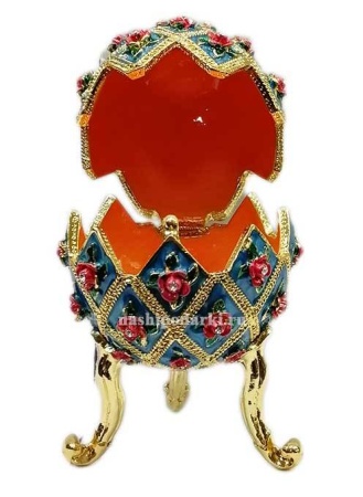 Яйцо Фаберже с розами 11 см. арт. 741134 