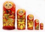Матрешка "Жар-птица" красная 15см 5 мест арт. 965445