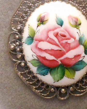 картинка Ростовская финифть Брошь арт. 1118426 