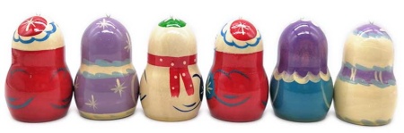 Елочные игрушки набор 6 шт. 3х5 см. арт. 753229