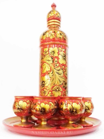 картинка Хохлома Набор для Вина с музыкой 43х30см Арт. 863228 магазин подарков