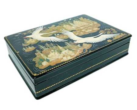 Шкатулка лаковая "Север" 18х13 см арт 8736799