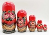 Матрешка Высокохудожественная "Зимняя тройка" 19 см. арт. 824671