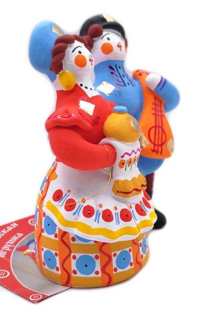 Парочка дымковская игрушка 10 см. арт. 89682