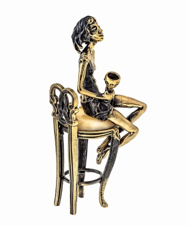 Фигурка из латуни Девушка Тоска 50х100 мм. арт. 1359