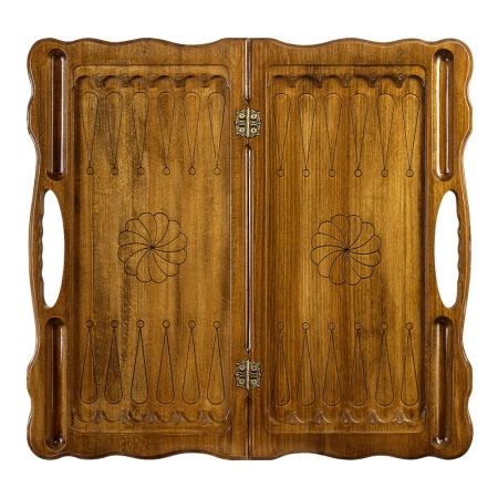 Нарды резные "Корабль-2" с ручкой 60, Haleyan Артикул: kh040-6 