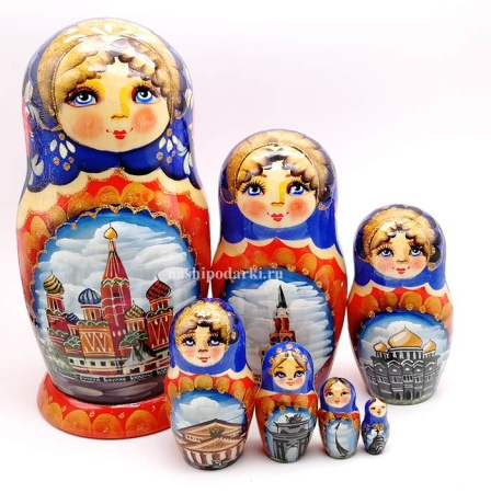 Матрешка Москва 22 см. 7 мест арт. 5633661