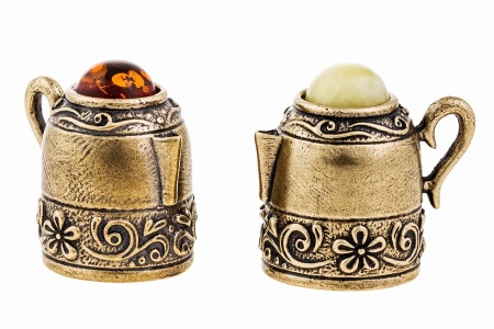 Напёрсток Чайник с кабашоном 25х25 мм. арт. 655