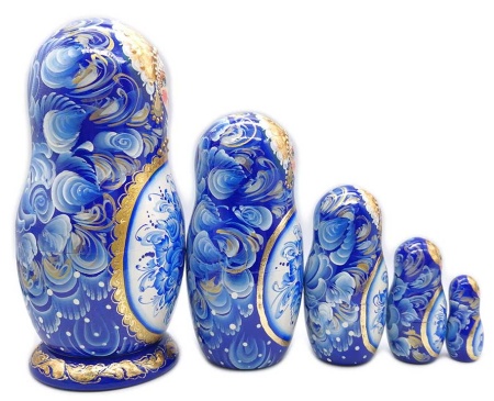 Матрешка Русская 19 см. 5 мест арт. 95339