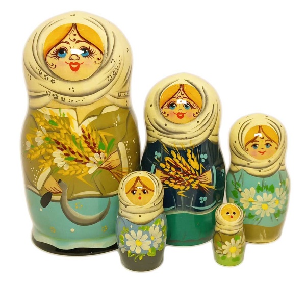  Матрешка сувенирная 5 мест 10 см арт 8675433  Наши подарки