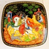 Шкатулка лаковая "Иван царевич" 16х16 см. арт. 858899