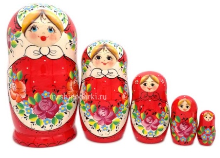 Матрешка 5 мест 17см арт. 8624452