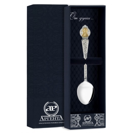 Ложка "Николай Чудотворец" с позолотой  Артикул: 1020ЛЖ00002, Ф2440101, магазин 