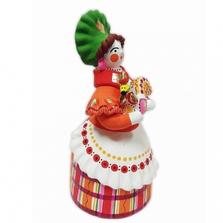 Дымковская игрушка "Барыня с петушком" 15 см. арт. 1118132