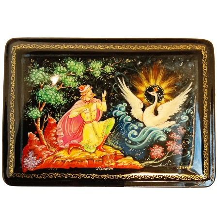 Шкатулка лаковая авторская 17х14 см. "Гвидон" арт. 98785433 