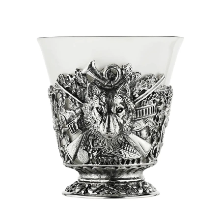 Чашка чайная "Волк" посереб.с чернью Артикул: КМ571ЧШ06 