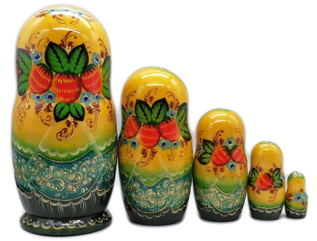 Матрешка Летняя березка 18 см. 5 мест арт. 6775322