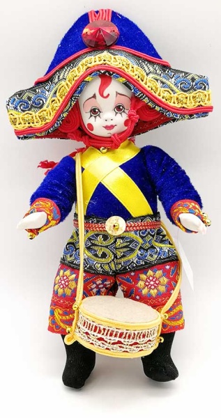 Кукла карнавал пупс с барабаном 20 см. арт. 634212