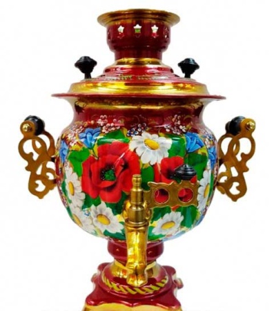 Электрический самовар с росписью