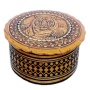 картинка Шкатулка из бересты (Лев) 6х3см арт. 622777 магазин русских сувениров  Наши подарки