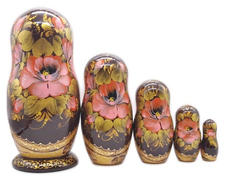 Матрешка Москва 19 см 5 мест арт. 682229