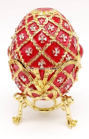 Яйцо Фаберже красное 10 см, арт. 826321 