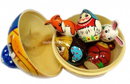 Футляр сказка-театр Колобок 17см 7 мест арт. 721211